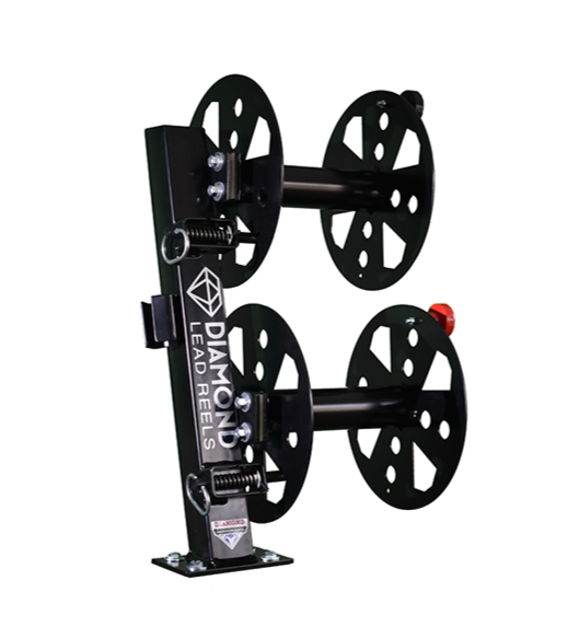 Fixed Base Dual Lead Reel - 10" Black