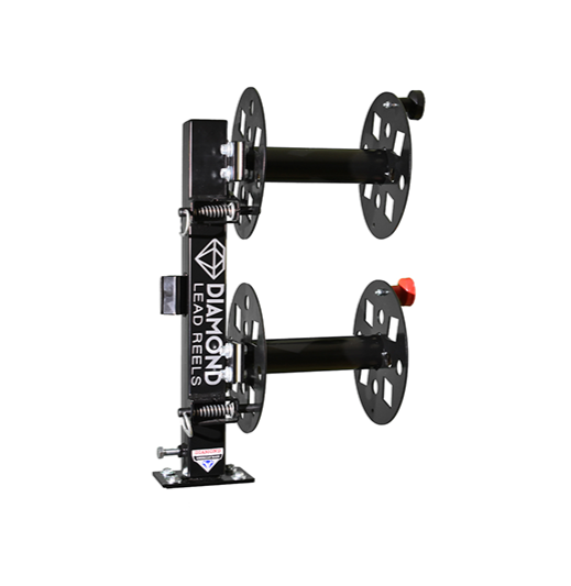 Swivel Base Dual Lead Reel - 10" Black
