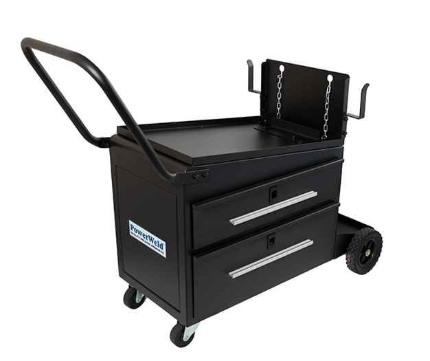 Cart for 110V MIG Welder - Black with Drawers