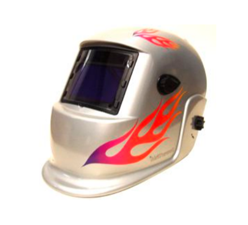 HELMET ADF PRO WIDE VIEW SILVER FLAME