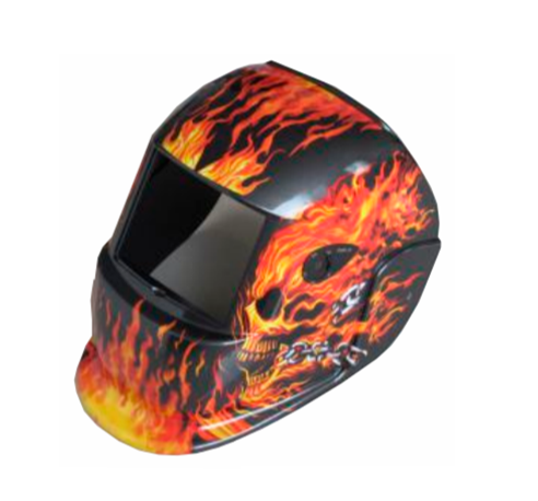 Welding Helmet ADF PRO Wide View Skull Flame